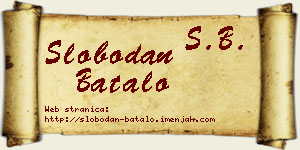 Slobodan Batalo vizit kartica